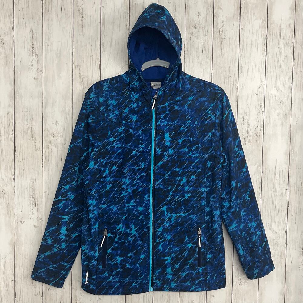 Champion Venture Dry Blue Unisex Kids Zip Up Hooded Lined Jacket Coat 16-18